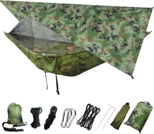 Camp Outdoor Portable Camping Hammock Tarp Fly-Tent Mosquito-Net Lightweight Sun Strong