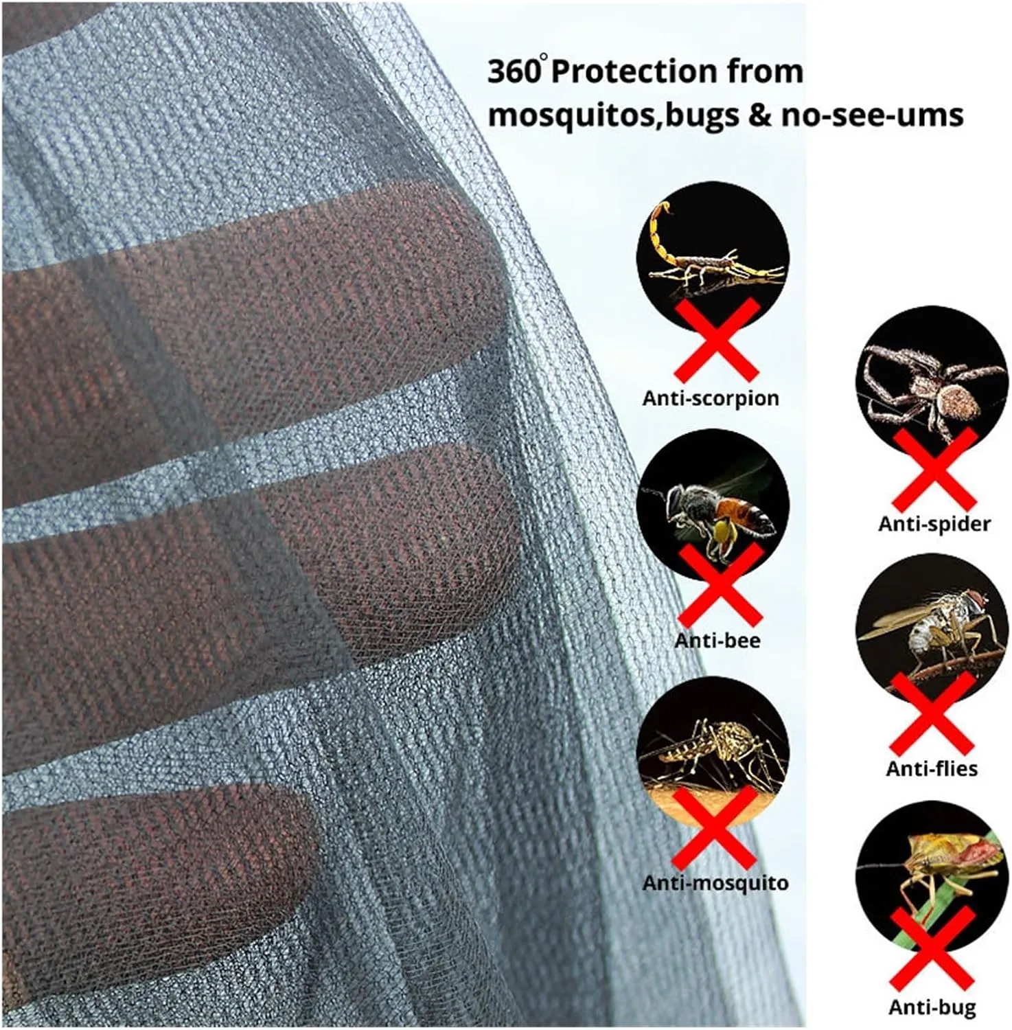 Camp Outdoor Portable Camping Hammock Tarp Fly-Tent Mosquito-Net Lightweight Sun Strong
