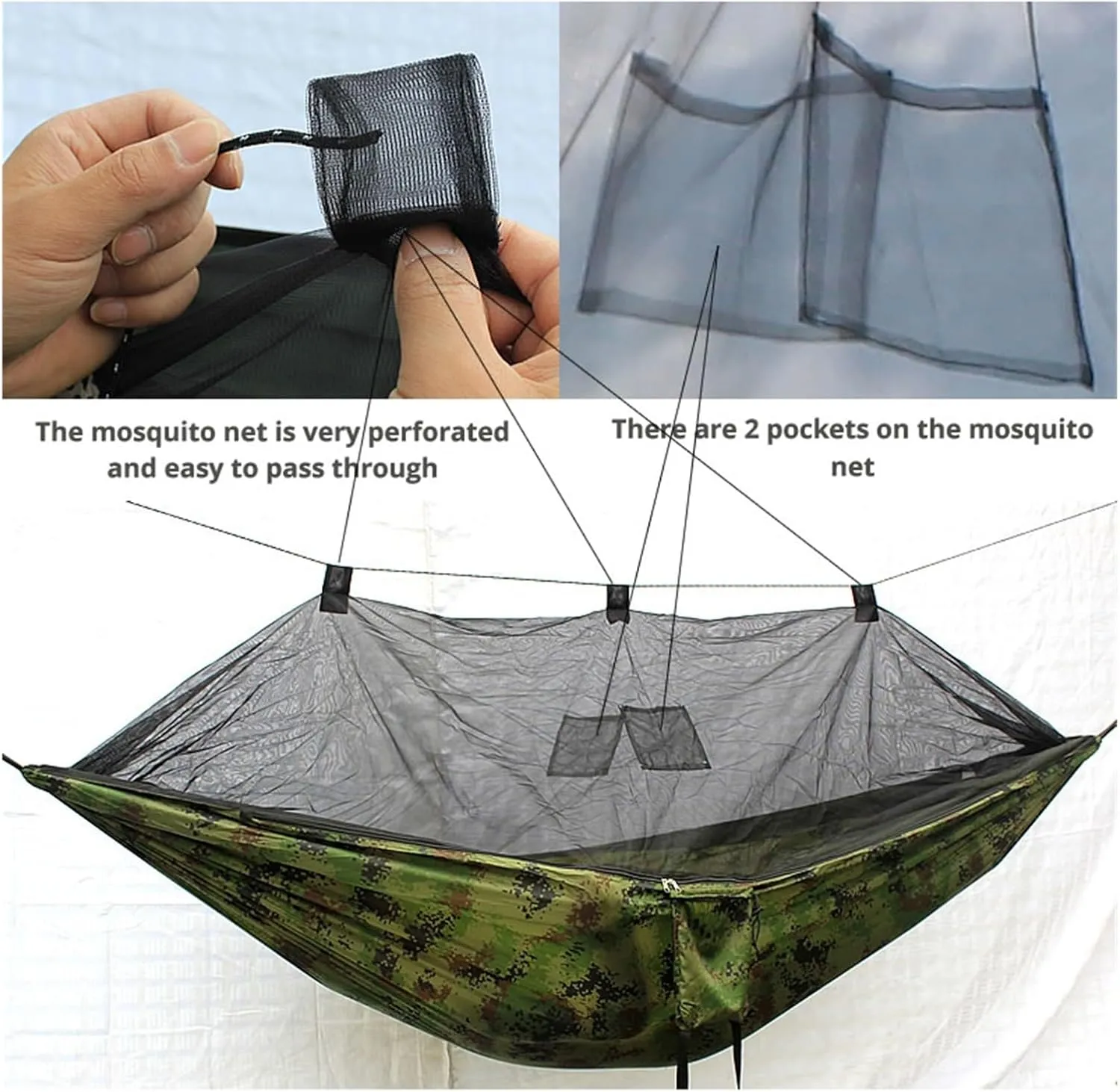Camp Outdoor Portable Camping Hammock Tarp Fly-Tent Mosquito-Net Lightweight Sun Strong
