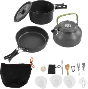 Camping Cookware Set Portable Outdoor Camping Backpacking Cooking Kit Compact Versatile