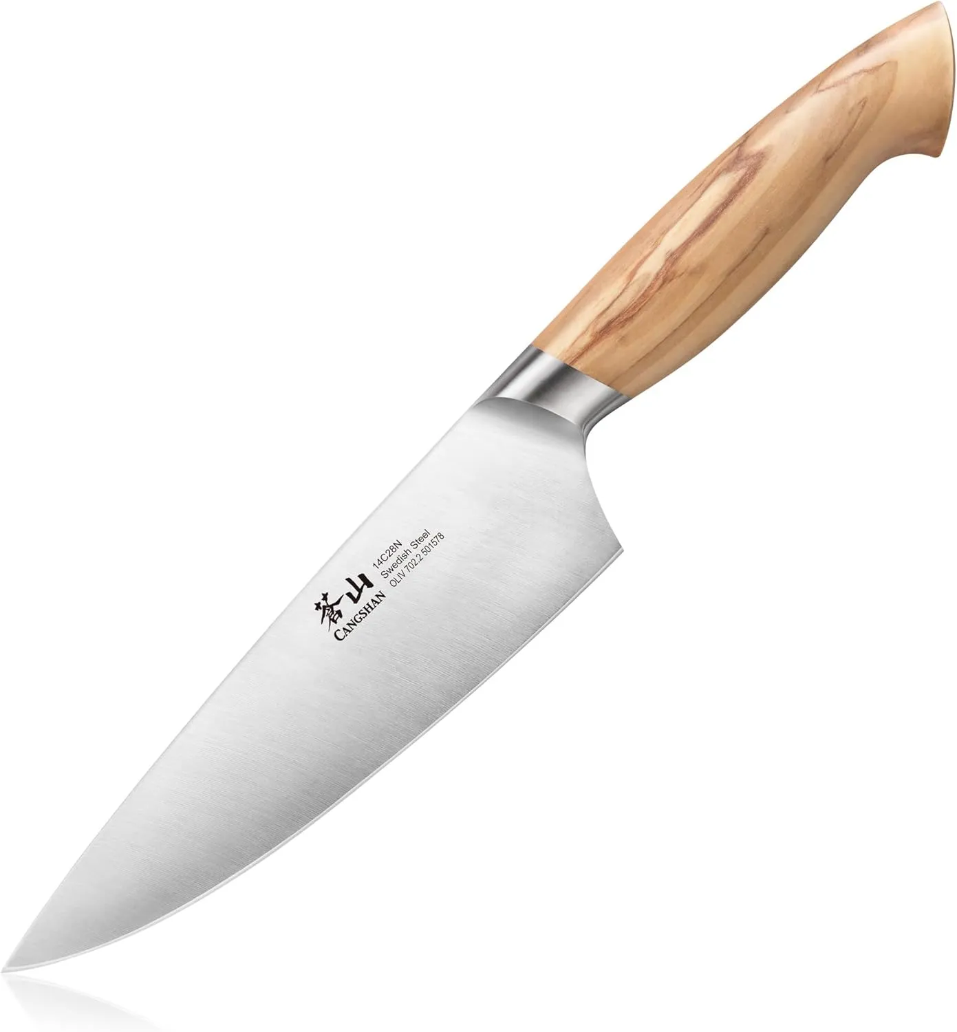 Cangshan OLIV Series 6-Inch Chef's Knife, Forged Swedish 14C28N Steel, 501578