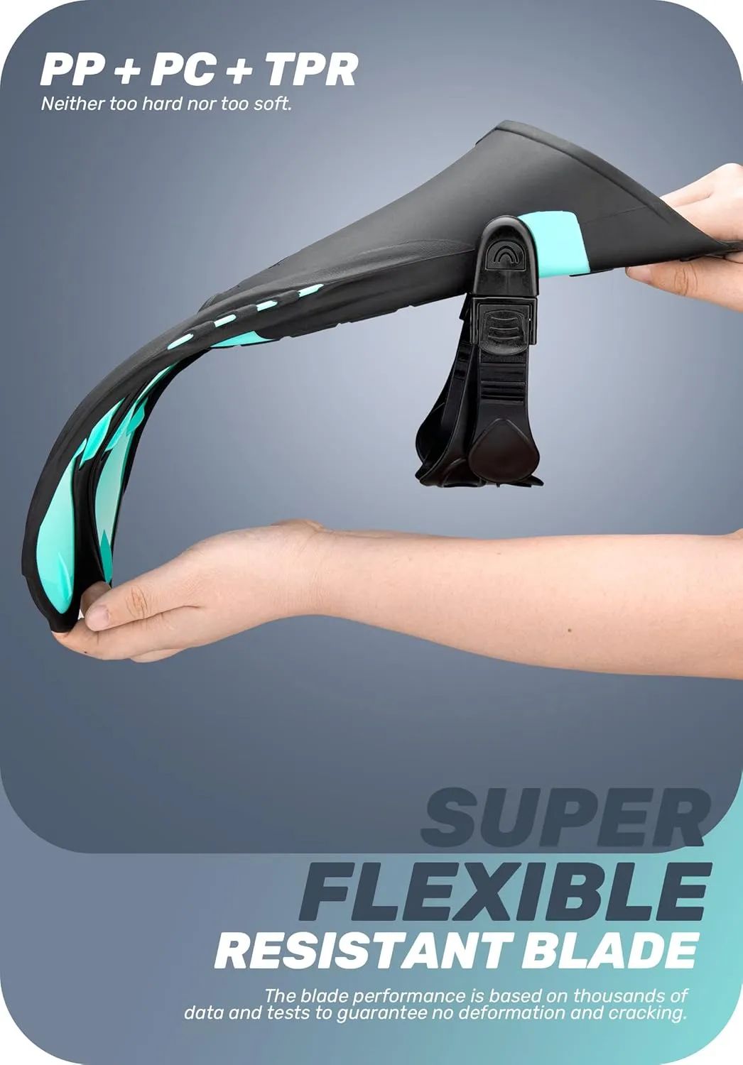 CAPAS Swim Fins, Snorkel Fins with Travel Size Short Fins for Snorkeling Diving Adjustable Open Heel Flippers for Men Women Youth