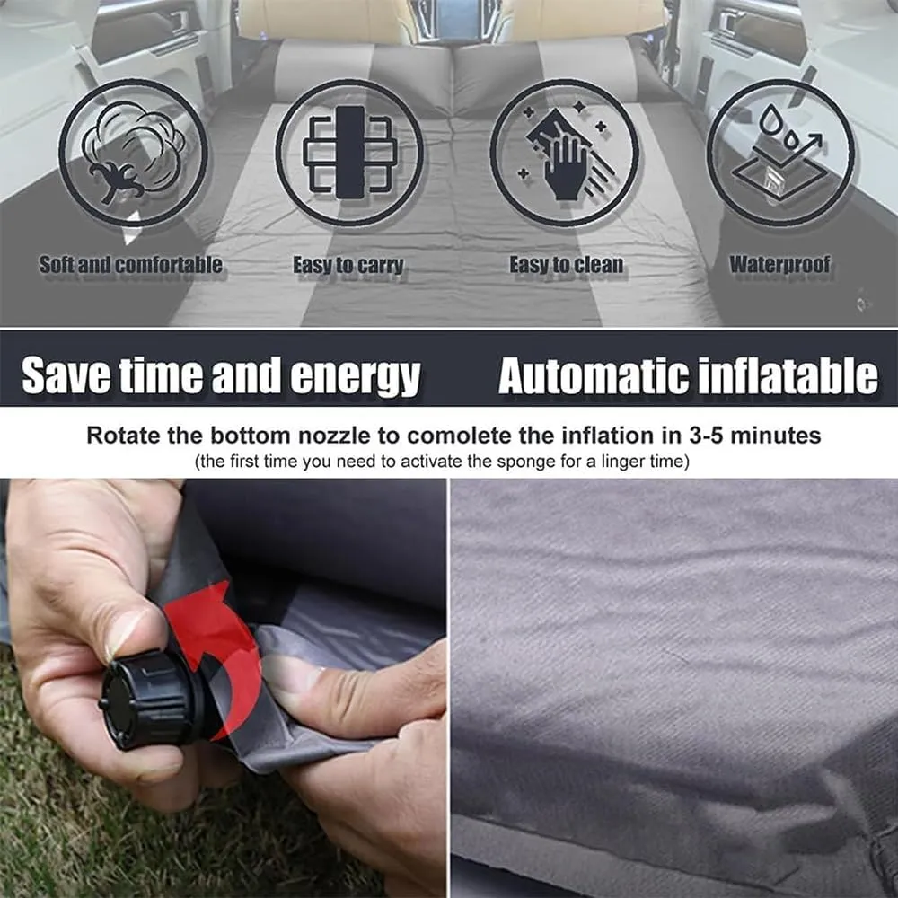 Car Inflatable Mattress for Toyota RAV4 2013 2014 2015 2016 2017 2018 Self Inflating Sleeping Pad Thickened Air Bed Cushion Camping Travel Mattress Multifunctional,Black