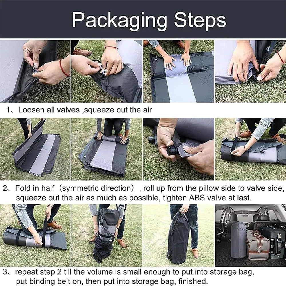 Car Inflatable Mattress for Toyota RAV4 2013 2014 2015 2016 2017 2018 Self Inflating Sleeping Pad Thickened Air Bed Cushion Camping Travel Mattress Multifunctional,Black