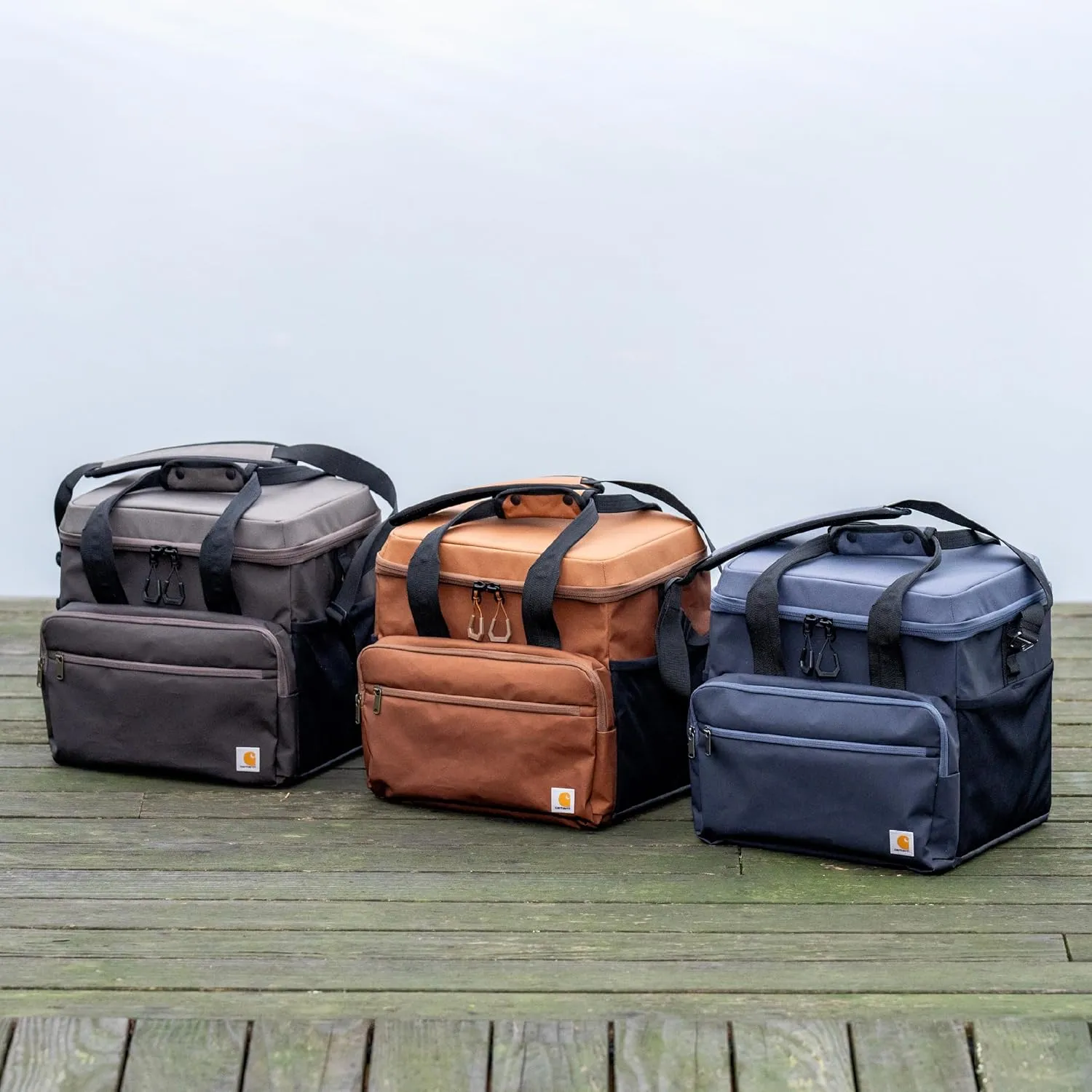Carhartt Thick Foam Fully Insulated Cold Front Coolers, Premium Ice Retention, Durable Water Resistant Material W/Front Zippered Pocket