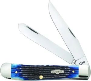 Case WR XX Pocket Knife Navy Blue Bone Trapper Item #2800 - (6254 SS) - Length Closed: 4 1/8 Inches