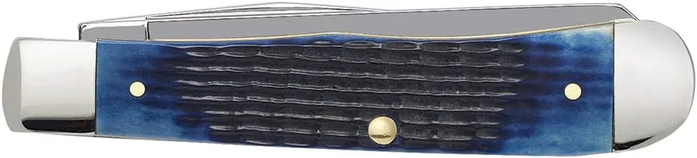 Case WR XX Pocket Knife Navy Blue Bone Trapper Item #2800 - (6254 SS) - Length Closed: 4 1/8 Inches