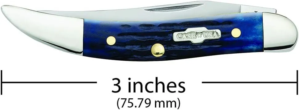 Case WR XX Pocket Knife Navy Blue Small Texas Toothpick Item #2804 - (610096 SS) - Length Closed: 3 Inches