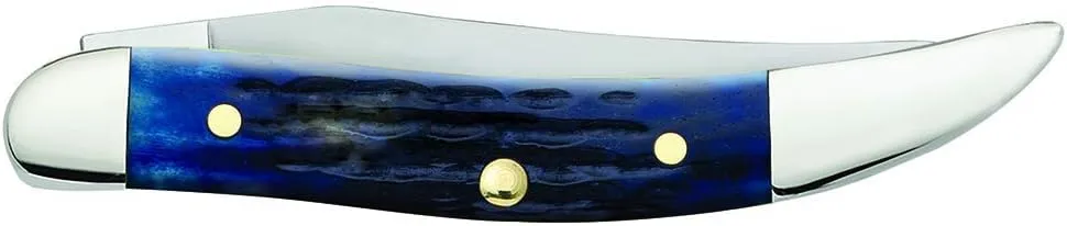 Case WR XX Pocket Knife Navy Blue Small Texas Toothpick Item #2804 - (610096 SS) - Length Closed: 3 Inches