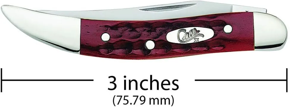 Case WR XX Pocket Knife Pocket Worn Old Red Bone Small Texas Toothpick Item #792 - (610096 SS) - Length Closed: 3 Inches