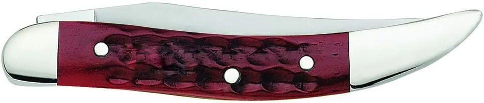 Case WR XX Pocket Knife Pocket Worn Old Red Bone Small Texas Toothpick Item #792 - (610096 SS) - Length Closed: 3 Inches