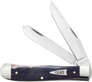 Case XX Pocket Knife TRAPPER - SMOOTH LIGHT PURPLE BONE ARROWHEAD SHIELD Item #22857-6254 SS - Length Closed: 4 /18Inches