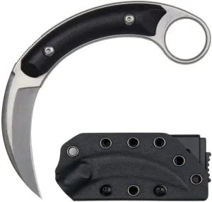 Ccanku C16901 Fixed Blade Knives D2 Steel G10 Handle Outdoor Survival Claw Knife,Camping EDC Tools, Kydex Sheaths(Silver) …