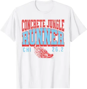 Chicago concrete jungle Runner Marathon 26.2 miles club T-Shirt