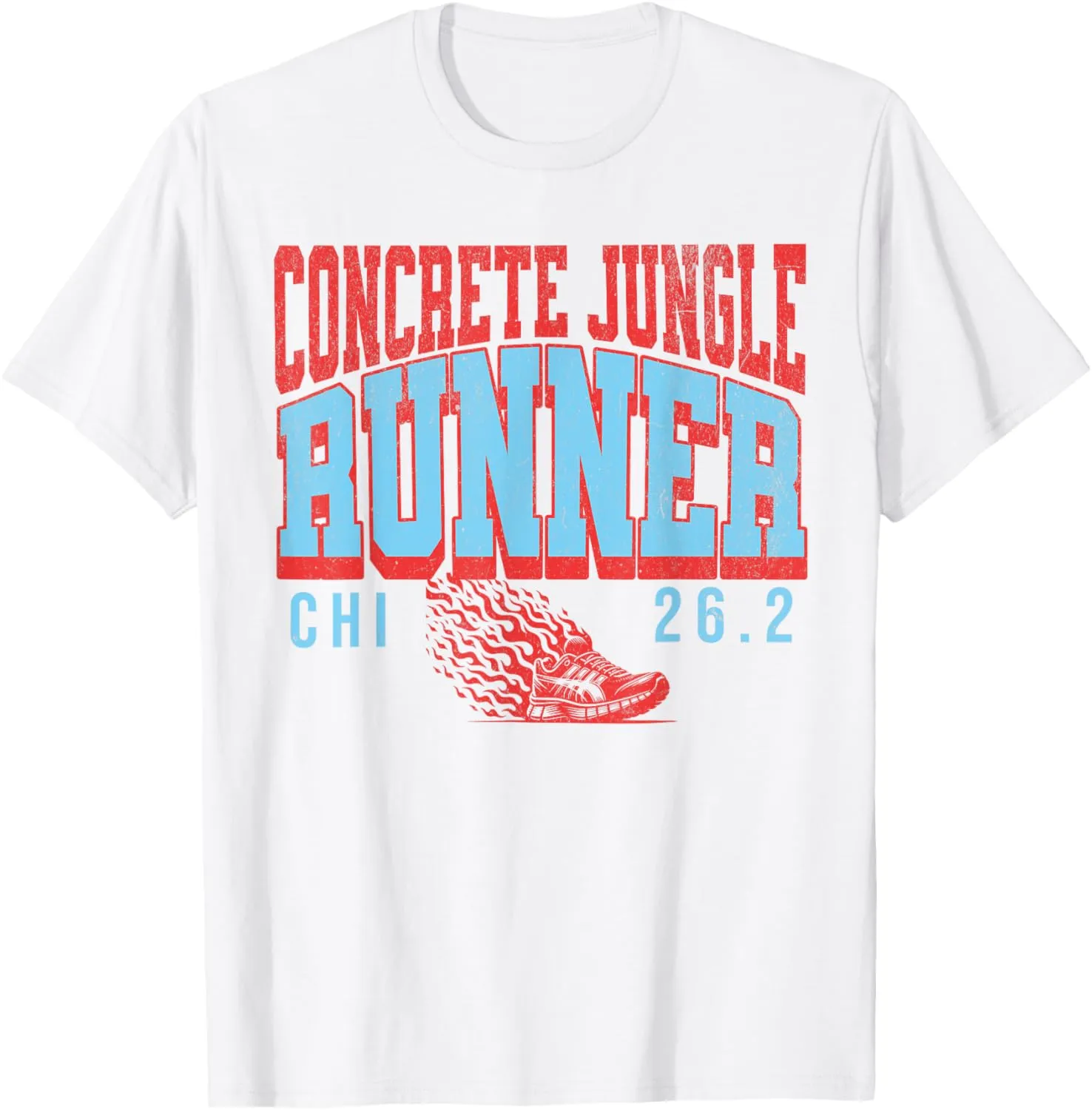Chicago concrete jungle Runner Marathon 26.2 miles club T-Shirt