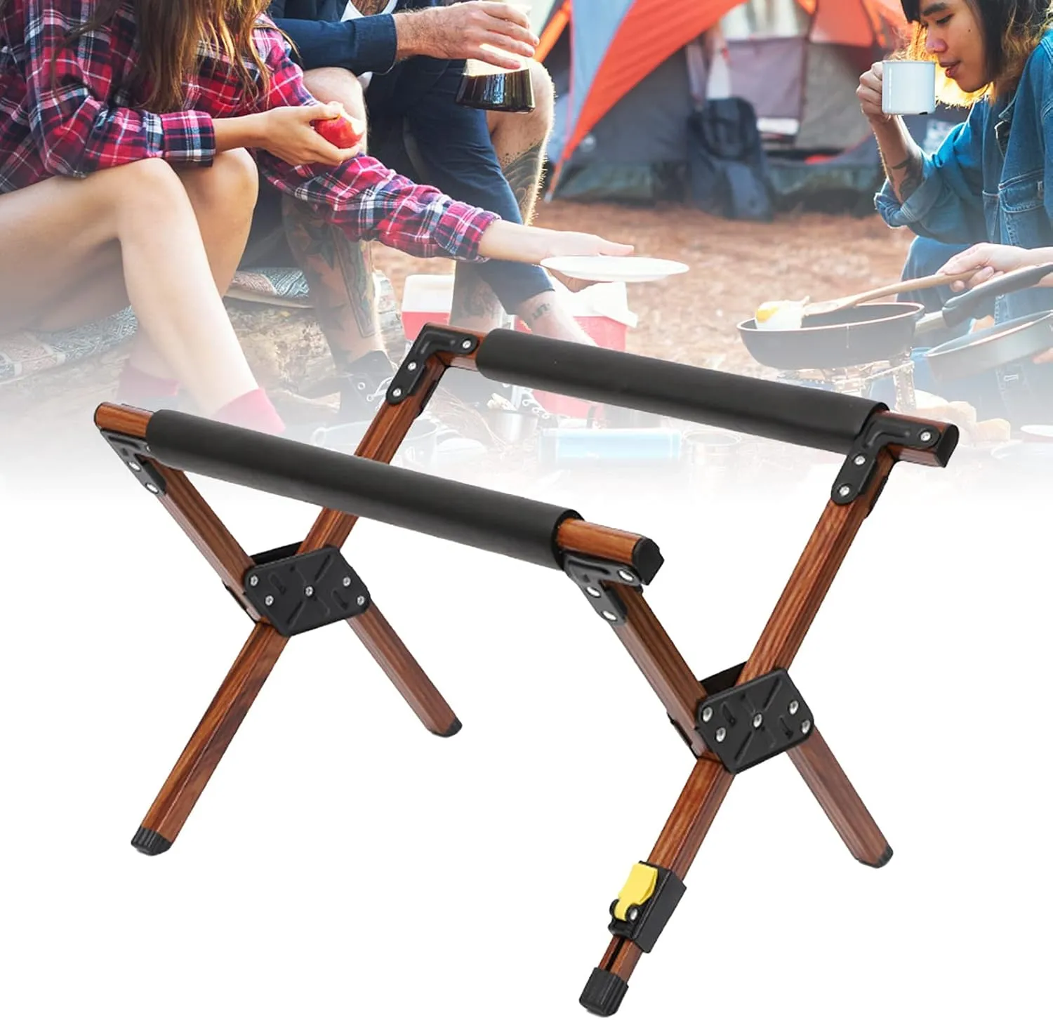CHICIRIS Foldable Cooler Stand, Camping Cooler Stand Strong Load Bearing Stable Portable Aluminum Alloy for Outdoor Use