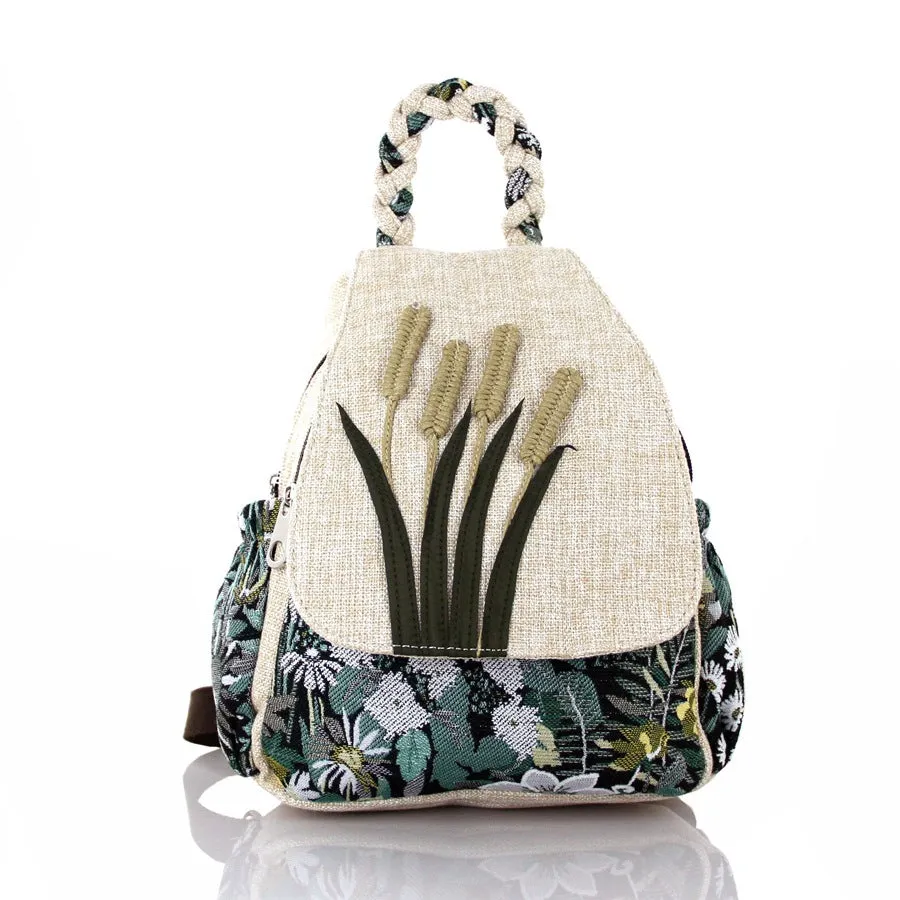 Chinese Style Lightweight Simple Zipper Fabric Backpacks