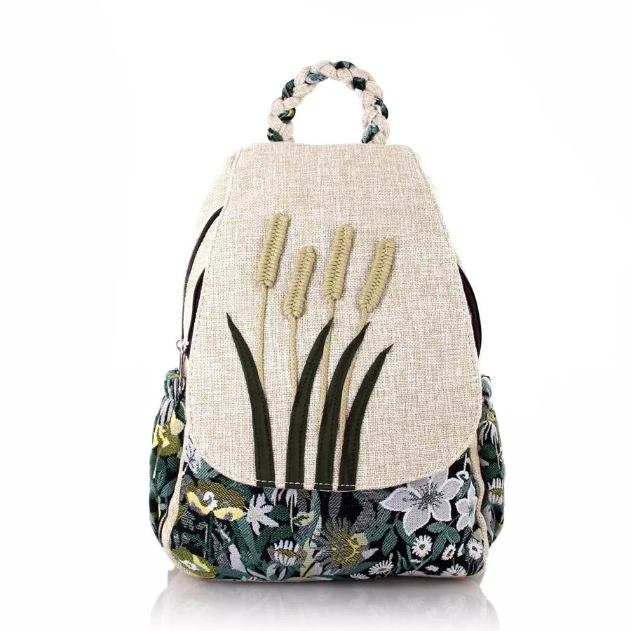Chinese Style Lightweight Simple Zipper Fabric Backpacks