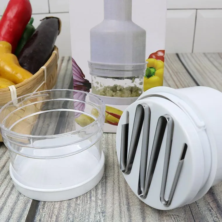 Clap knife multi-function garlic cutter vegetable cutter manual plastic kitchen supplies household stainless steel garlic tamping artifact