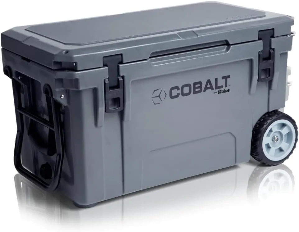 Cobalt 55 Quart Roto Molded Super Ice Cooler | Large Ice Chest Holds Ice Up to 3 Days |