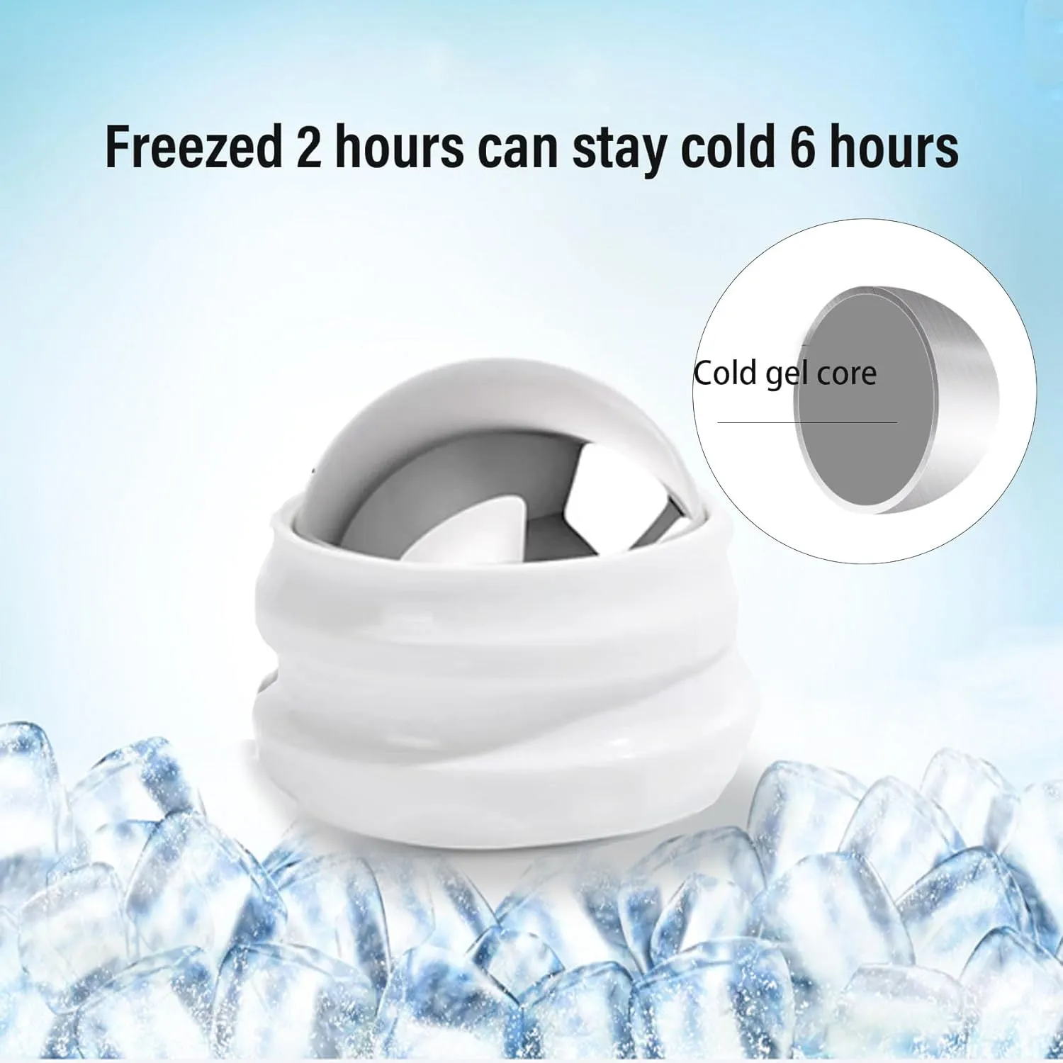 Cold Massage Roller Ball - Gifts for Boyfriend Him Men Women, Stays Cold for 6 Hours, Muscle Recovery Tools,Personal Care Massage Essentials,Rapidly Relieve Muscle Pain and Tension