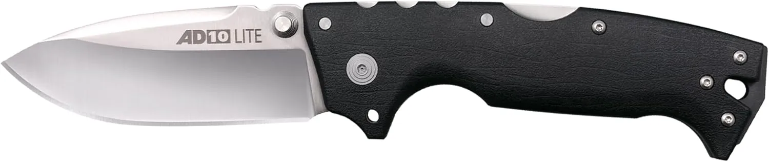 Cold Steel AD-10 Lite 3.5" AUS10A Steel Ultra-Sharp Blade 5.25" GFN Handle Tactical Folding Knife with Tri-Ad Locking Mechanism