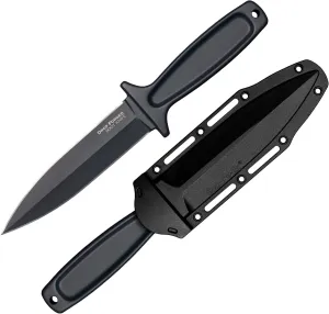 Cold Steel Drop Forged Boot 5" 52100 High-Carbon Steel Spear Point Fixed Blade EDC Concealed Carry Tactical Outdoor Hunting Knife, 4" Ergonomic Handle, Resistant Secure-Ex Sheath
