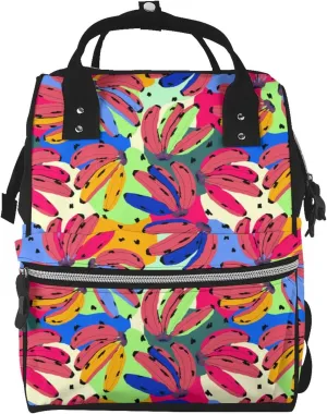 Colorful Bananas Pattern Mummy Diaper Bag Backpack Durable Maternity Baby Nappy Casual Shoulder Bags Travel Hiking Outdoor Pack