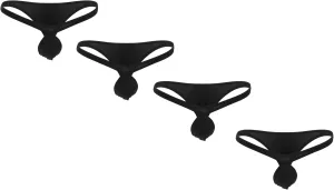 COMLIFE Men's Ice Silk 3D Cut U Convex Ball Pouch Triangle Panties Sexy Solid Color Low Waisted T-back Briefs