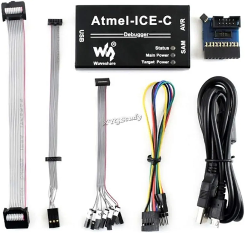 Compatible Powerful Atmel-ICE MCU AVR SAM Xmega Programmer Debugger On-chip Debug Supports JTAG aWire PDI debugWIRE SWD TPI SPI Interface Original ATMEL-ICE-PCBA Inside @XYGStudy