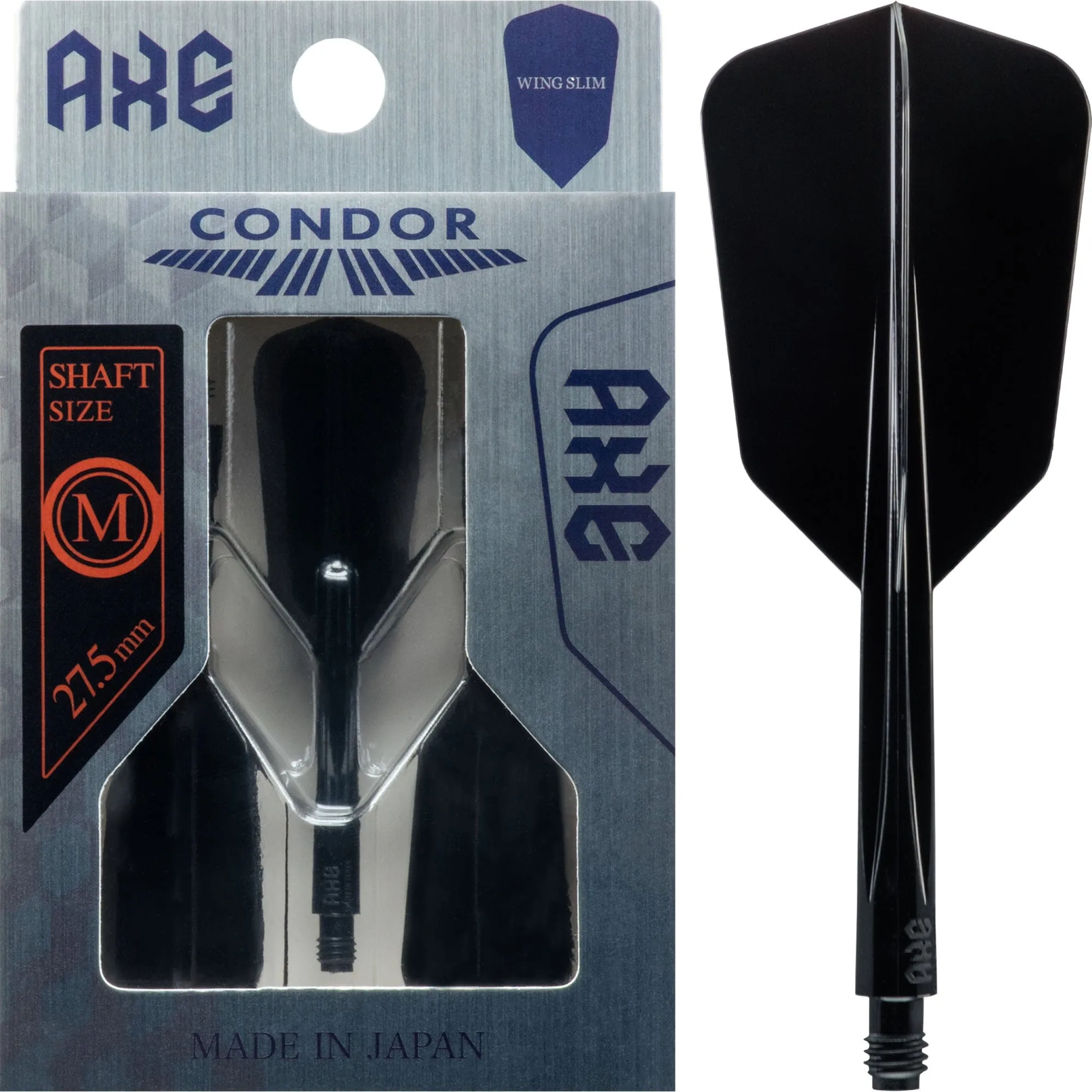 Condor AXE Dart Flights - Slim - Wing - Black