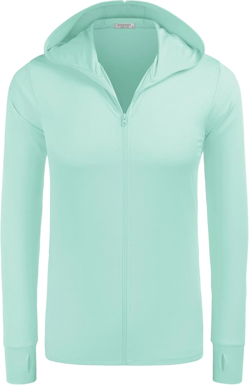 COOFANDY Men Full Zip UPF 50 Sun Protection Hoodie Jacket Long Sleeve Lightweight Breathable UV Shirts with Pockets