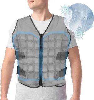 Cooling Vest with Ice Cells, Adjustable Unisex Cold Vest for Hot Weather, Reusable Cooling Gear for Outdoor Work