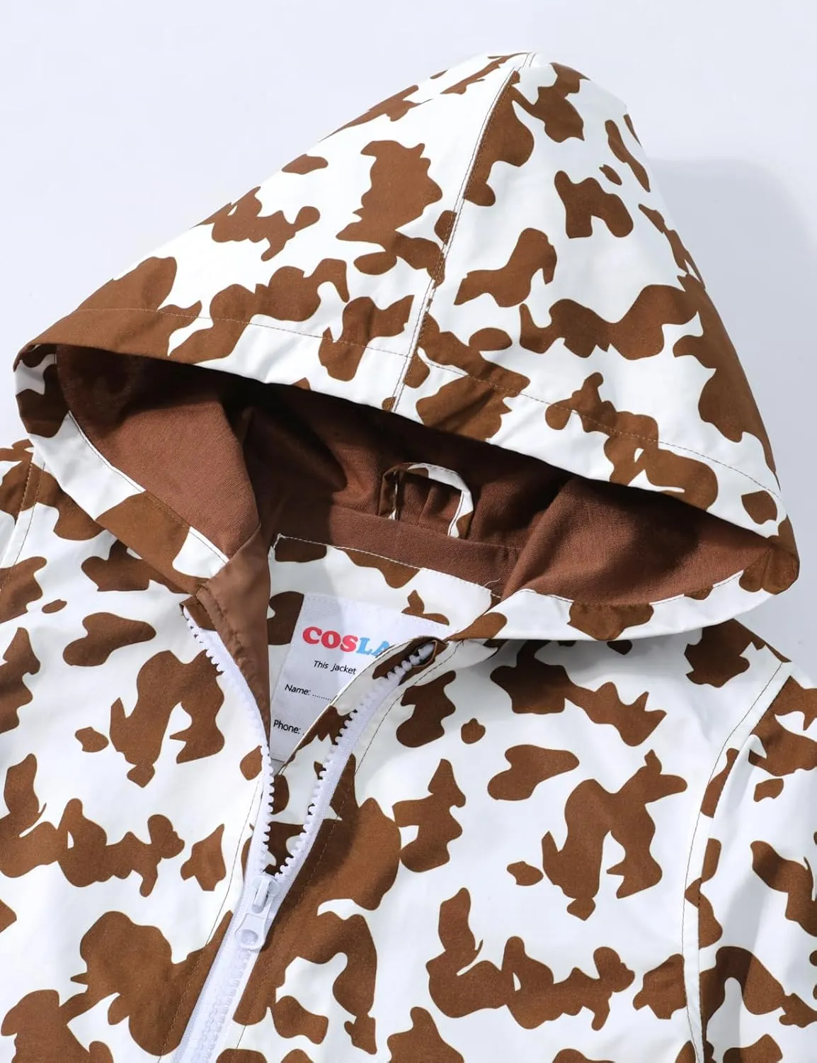 COSLAND Toddler Boys Girls Rain Jacket Waterproof Hooded Raincoat, 2-5T