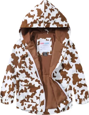 COSLAND Toddler Boys Girls Rain Jacket Waterproof Hooded Raincoat, 2-5T