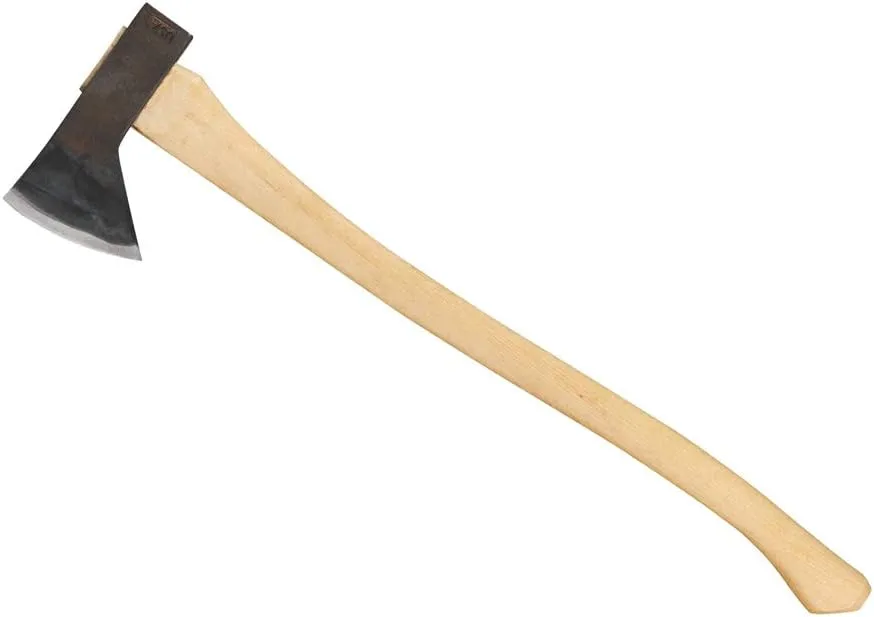 COUNCIL TOOL Hudson Bay Camp Axe - 2 lbs Hand Axe with 24" Curved Hickory Handle & Hardened Poll - SU20HB24C