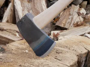 COUNCIL TOOL Single Bit Faller's Axe - 5 lbs Splitting Axe with 28" Straight Wooden Handle & Drop Forged Steel Head - SU50D28S