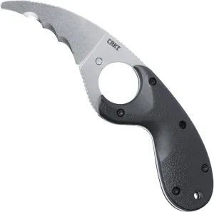 CRKT Bear Claw Fixed Blade Knife with Sheath: Hawkbill with AUS 8 Steel Blade, Glass-Reinforced Nylon Handle, 2511