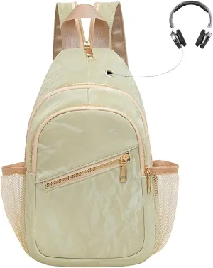 Cross Body Bag Sling Backpack Bag,Crossbody Bag Chest Bag with Belt Waist Pack for Women Man
