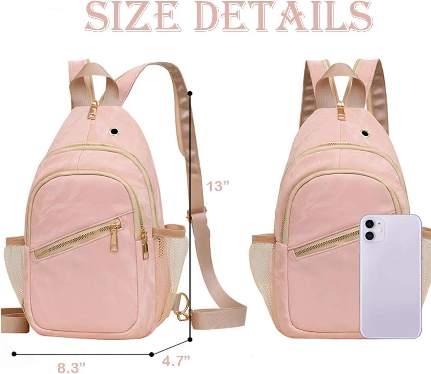 Cross Body Bag Sling Backpack Bag,Crossbody Bag Chest Bag with Belt Waist Pack for Women Man