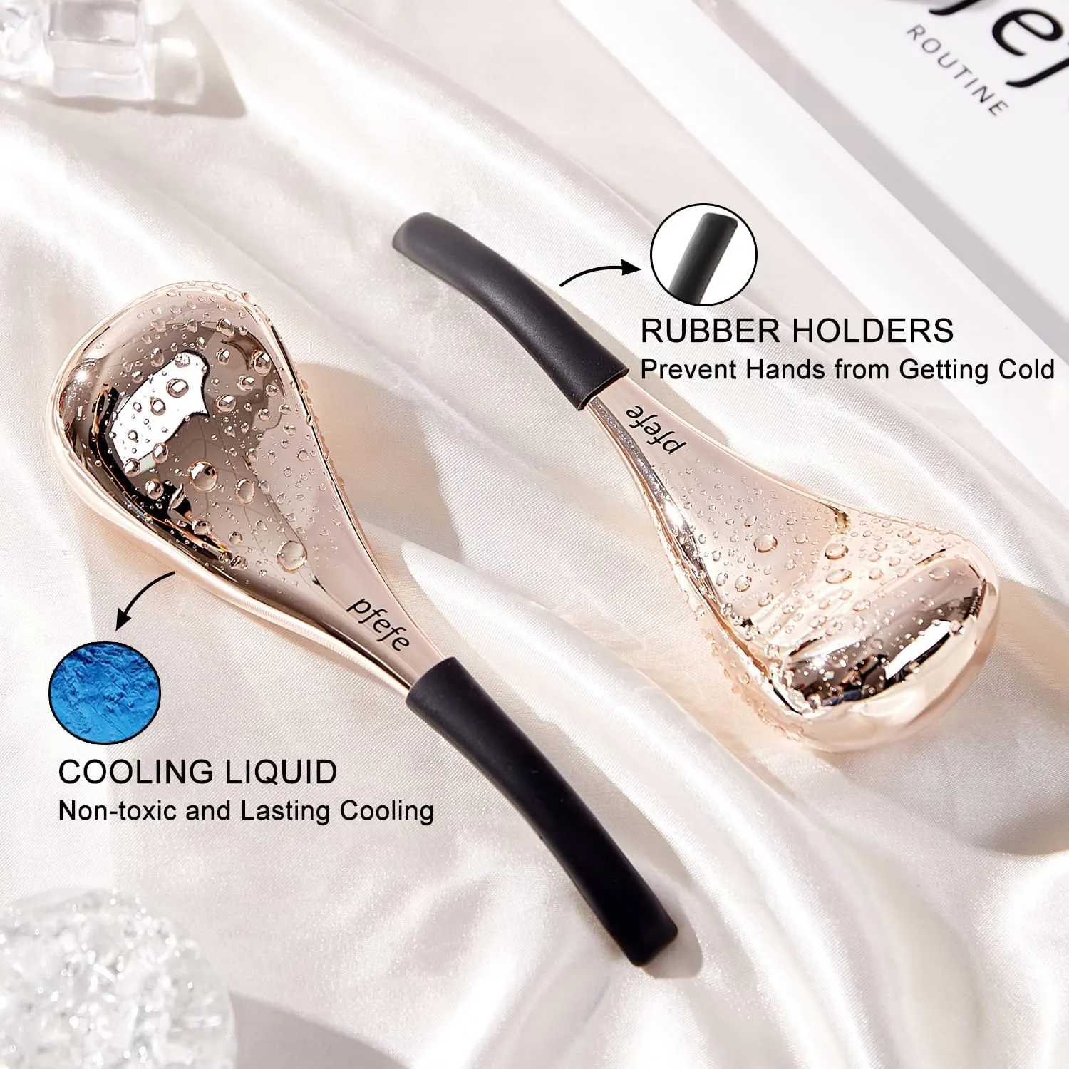 Cryo Sticks for Face, Ice Globes Cryo Globes for Facials, Esthetician Supplies Gifts, Unbreakable Stainless Steel Ice Roller Cooling Spa Balls with Storage Case