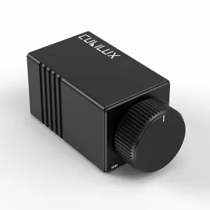 Cubilux RCA Volume Control Knob, Passive Adjustable Audio Controller for High Precision Volume Attenuation Management with Full Aluminum Alloy Case and ALPS Potentiometer (Black) 3.5mm Output