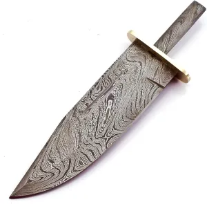 Custom Damascus Steel | Knife Blanks | Knife Blanks for knife Making | Knife Blanks Damascus | Skinning Knife Blank | Knife Blade Blanks Full Tang | Damascus Knife Blank