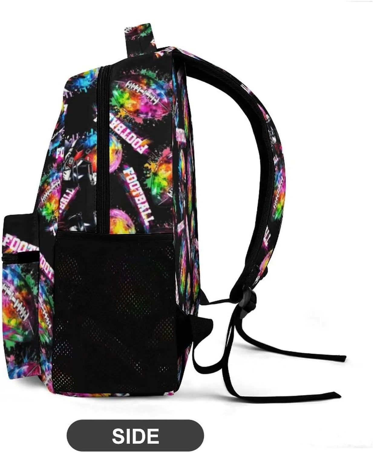 Custom Football School Backpack for Kids Girls Boys, 16 Inch Cool Football Themed Bookbag, Personality School Backpack for Students Children, sustainable, Lightweight, Large Capacity