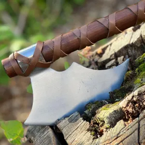Custom Hand Forged High Carbon Steel Viking Axe