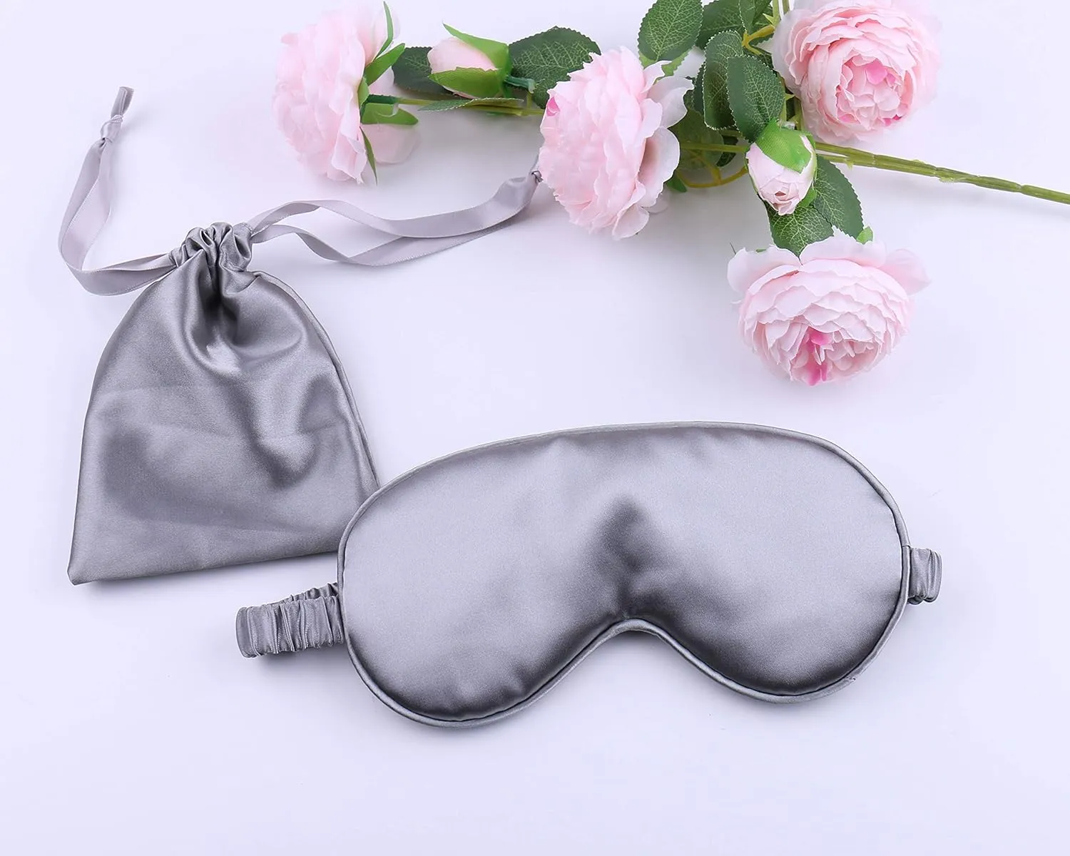 Customized Bridesmaid Gift Set 3-in-One with Personalized Name Makeup Bag Sleep Mask Compact Mirror Bachelorette Bridal Party Gift (White)