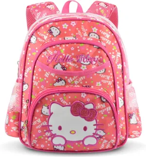 Cute Anime Backpack, 14 Inch Large Capacity Nurse Bag Bookbag, Waterproof Casual Daypack for Travel (red)