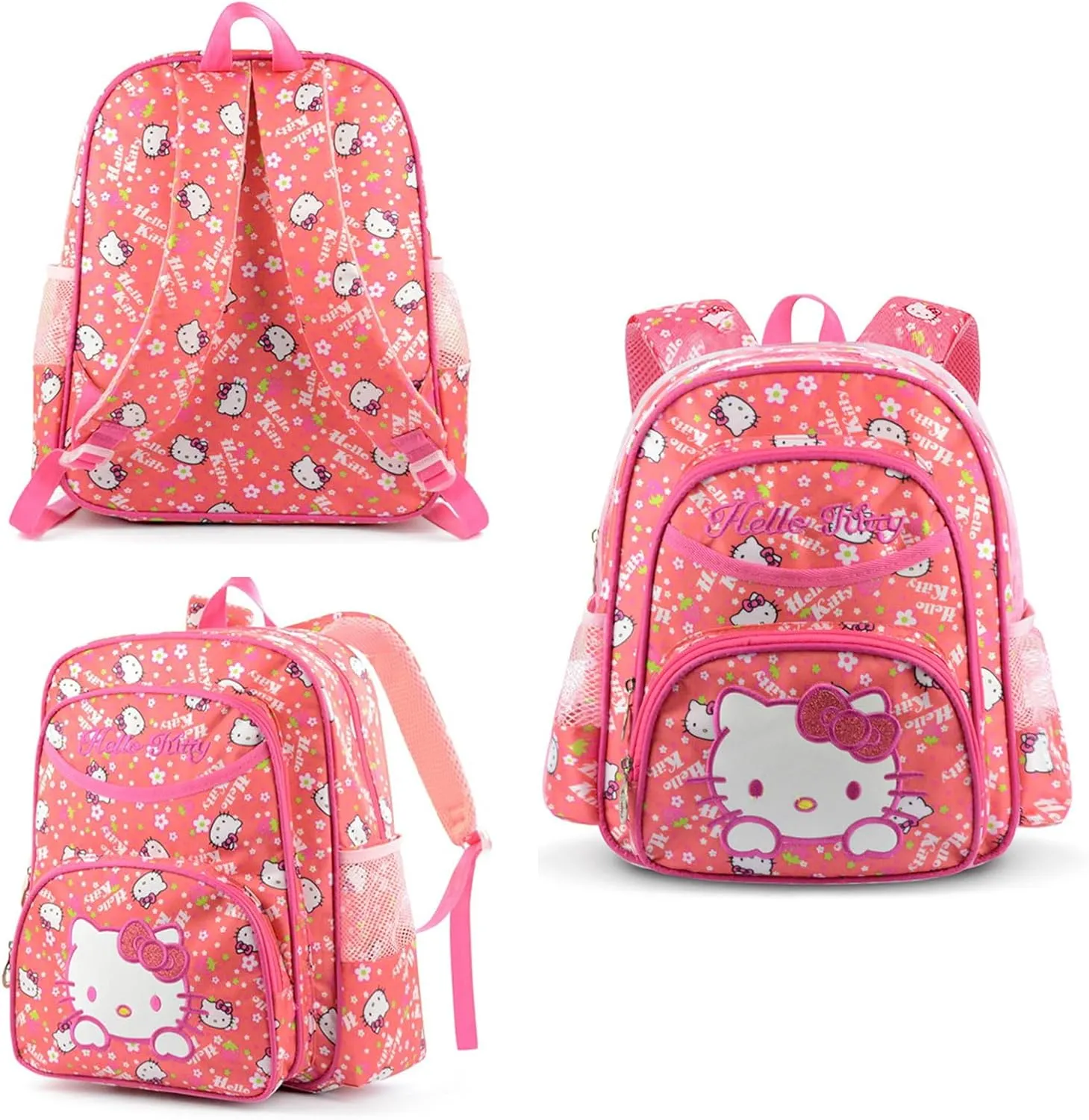 Cute Anime Backpack, 14 Inch Large Capacity Nurse Bag Bookbag, Waterproof Casual Daypack for Travel (red)