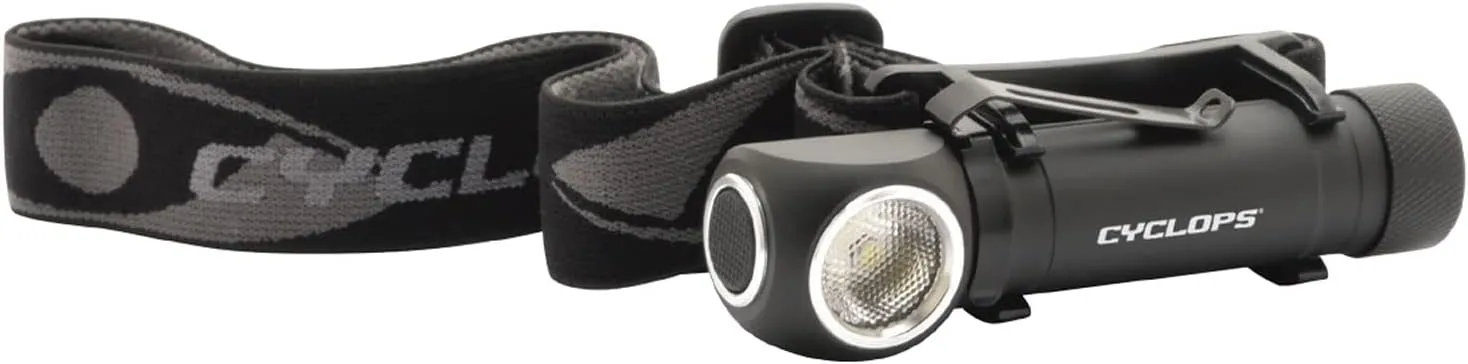 Cyclops Hades Headlamp | Tactical Durable Lightweight Aluminum Compact Adjustable Headband Weather Resistant IPX4 Rechargeable Removable 5 Modes Bright LED 1000 Lumen Headlight