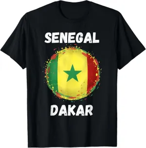 Dakar Senegal Retro Vintage Senegalese Flag Souvenirs T-Shirt